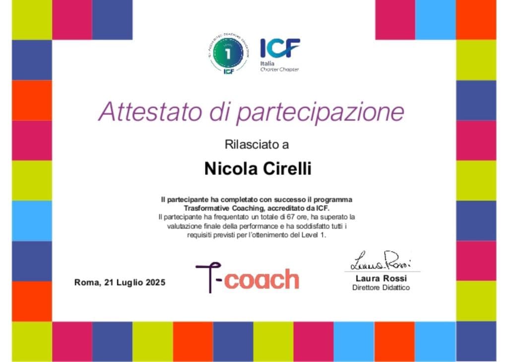 Attestato: Coach ICF — Livello 1